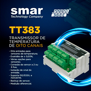 TT383 - Transmissor de Temperatura de oito canais