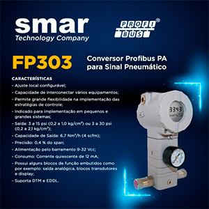 FP303 - Conversor PROFIBUS PA para Sinal Pneumático