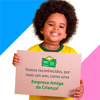 Viralcool Pitangueiras é reconhecida mais uma vez como Empresa Amiga da Criança
