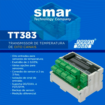 Transmissor de Temperatura de oito canais - TT383