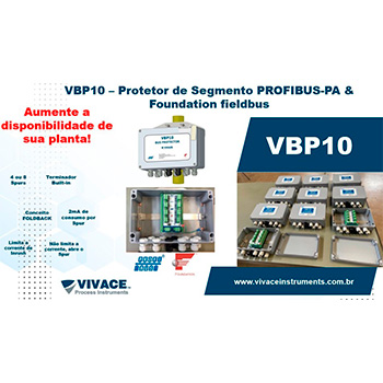 Protetor de Barramento PROFIBUS-PA e FOUNDATION™ Fieldbus: VBP10